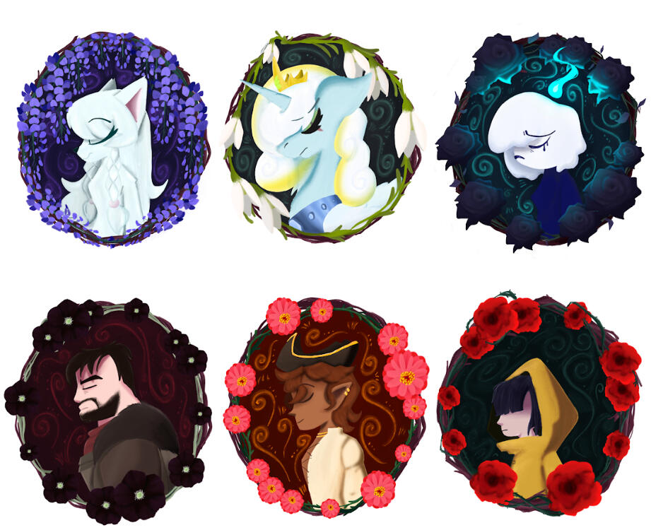 "SWEET SOLITUDE" - Sticker Sheet &amp; Book Illustrations